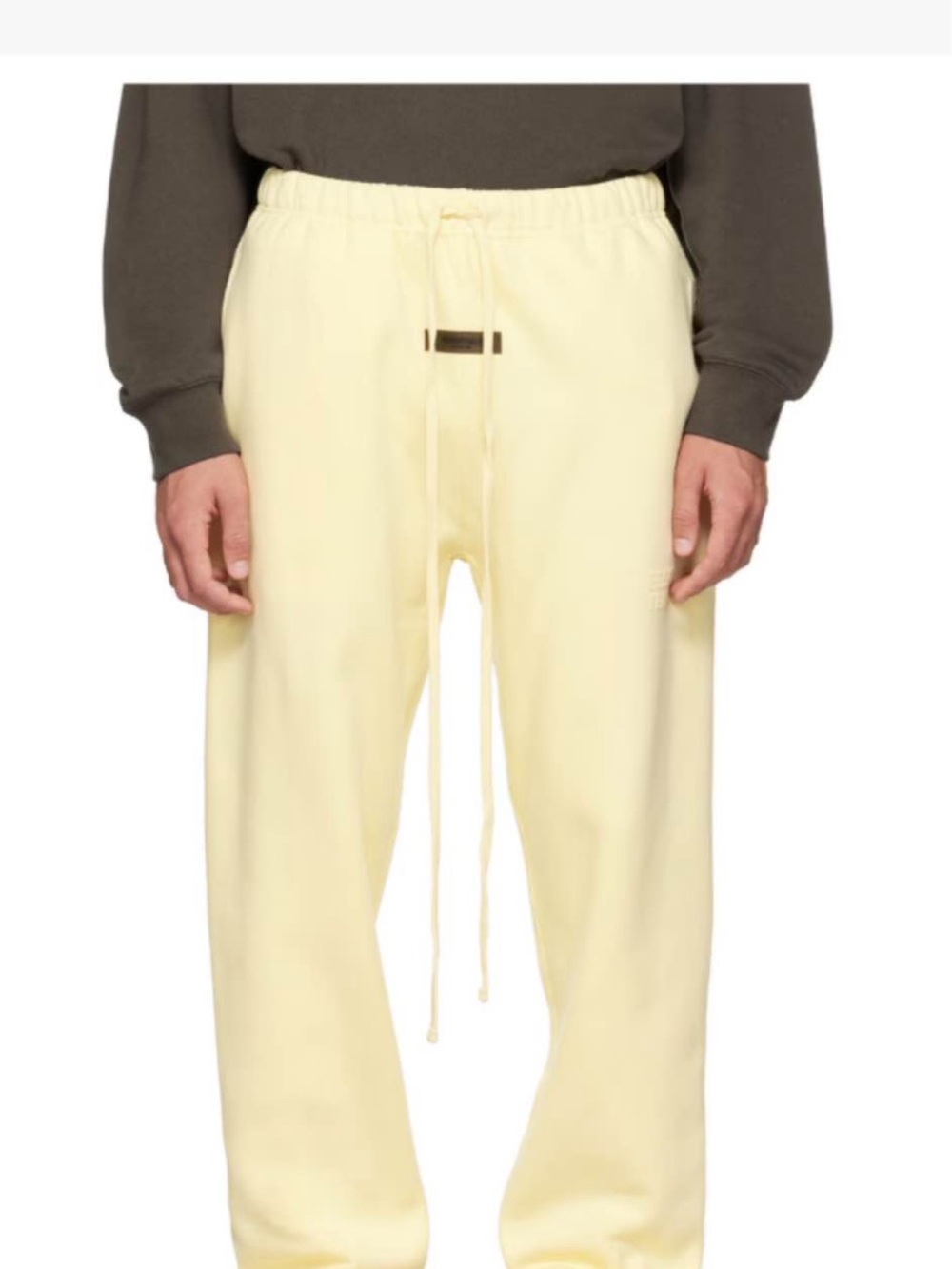 Essentials Men's Cream Drawstring Sweatpants